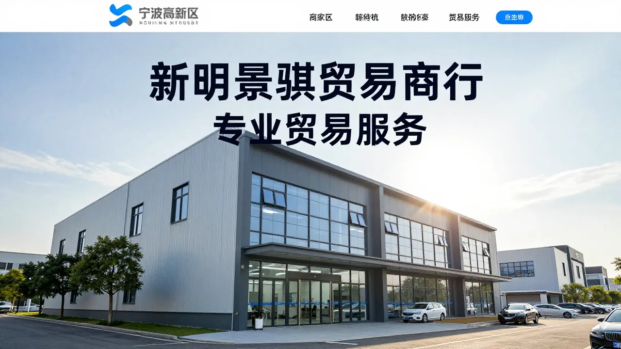 宁波高新区新明景骐贸易商行 首页主视觉